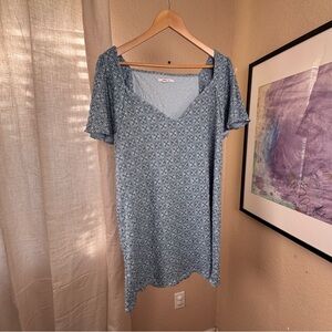 O’Neil Blue Patterned Short Sleeve Dress
